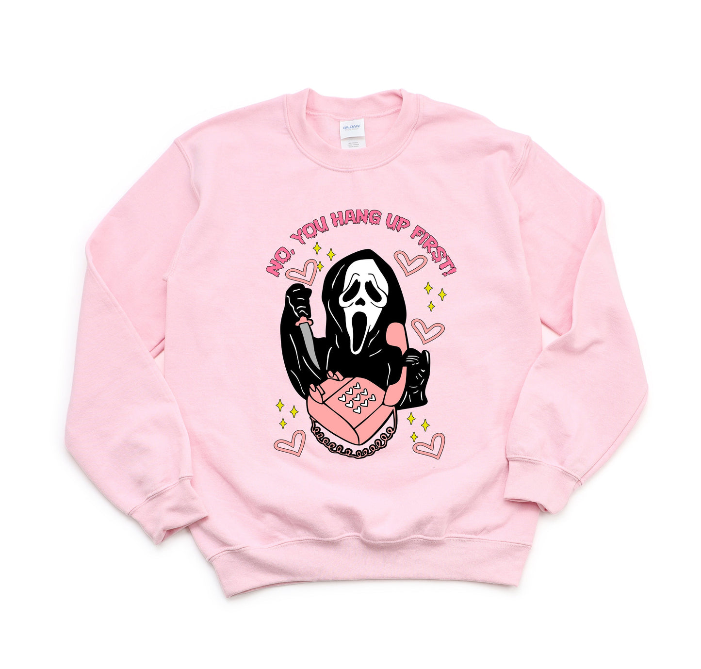 Wholesale No You hang up first pink sweatshirt - Pink Sweatshirt