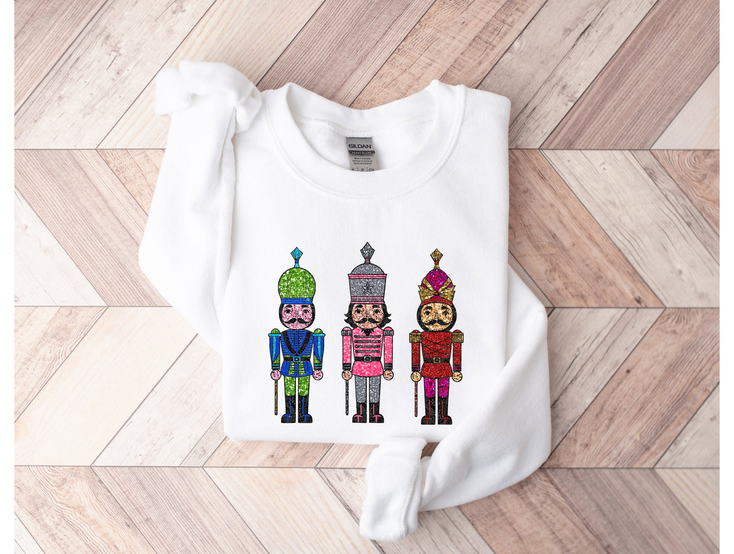 Wholesale Nutcracker Bling Graphic Tee - Red Sweatshirt