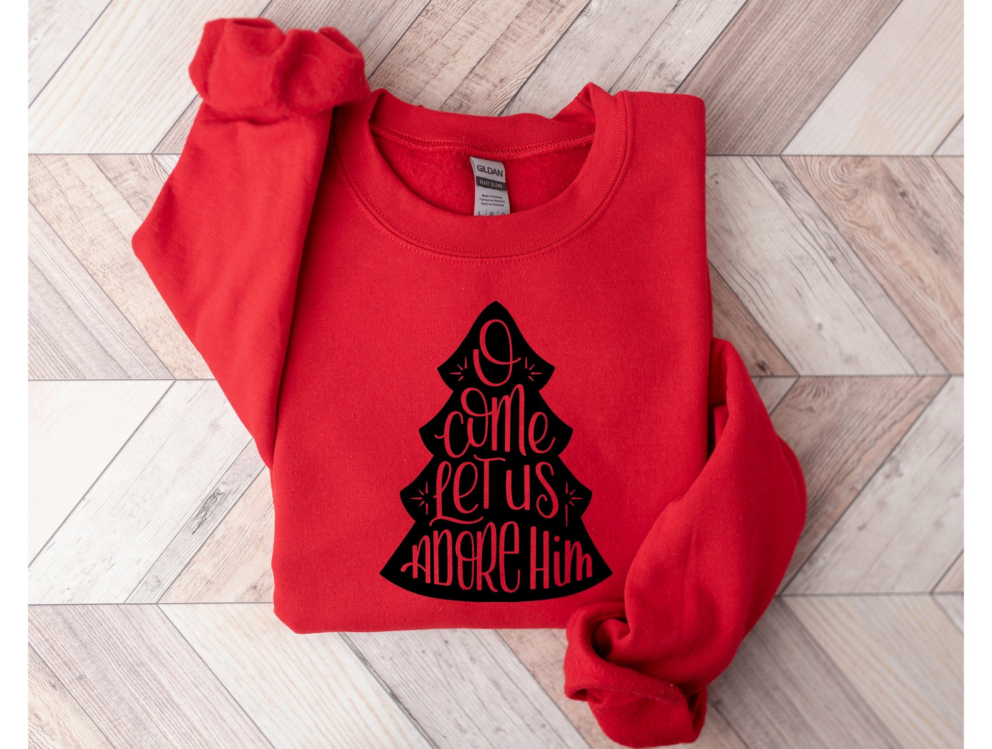 Wholesale O Come Let Us Adore Him Graphic Tee - Green Tee