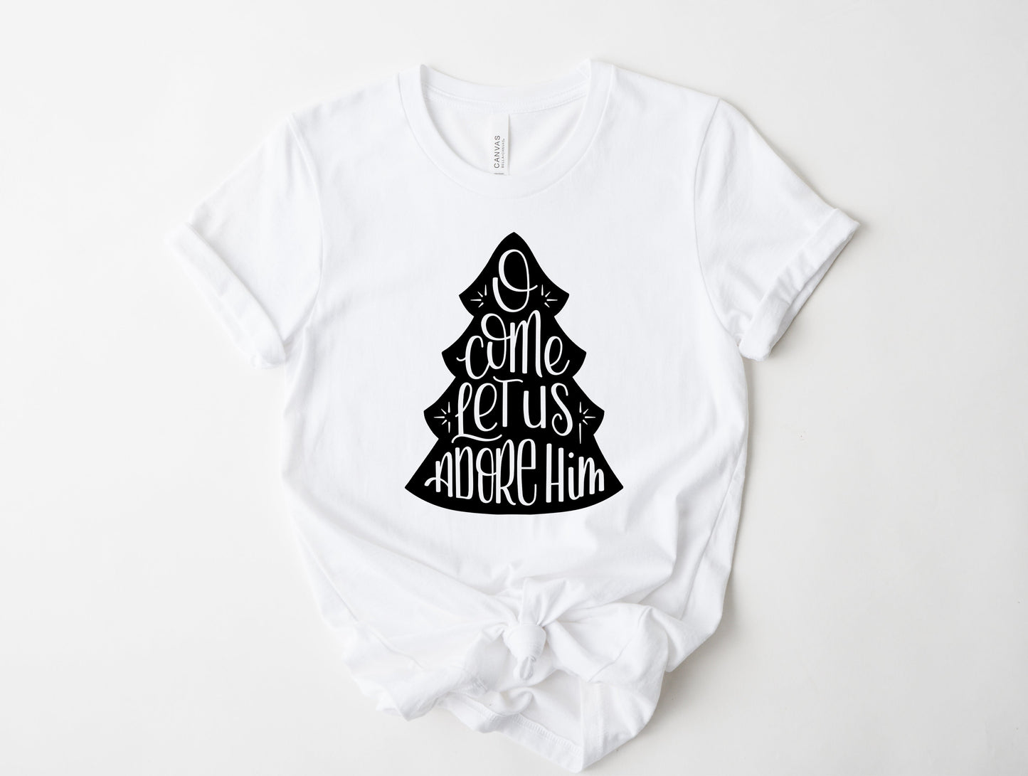 Wholesale O Come Let Us Adore Him Graphic Tee - Red Tee