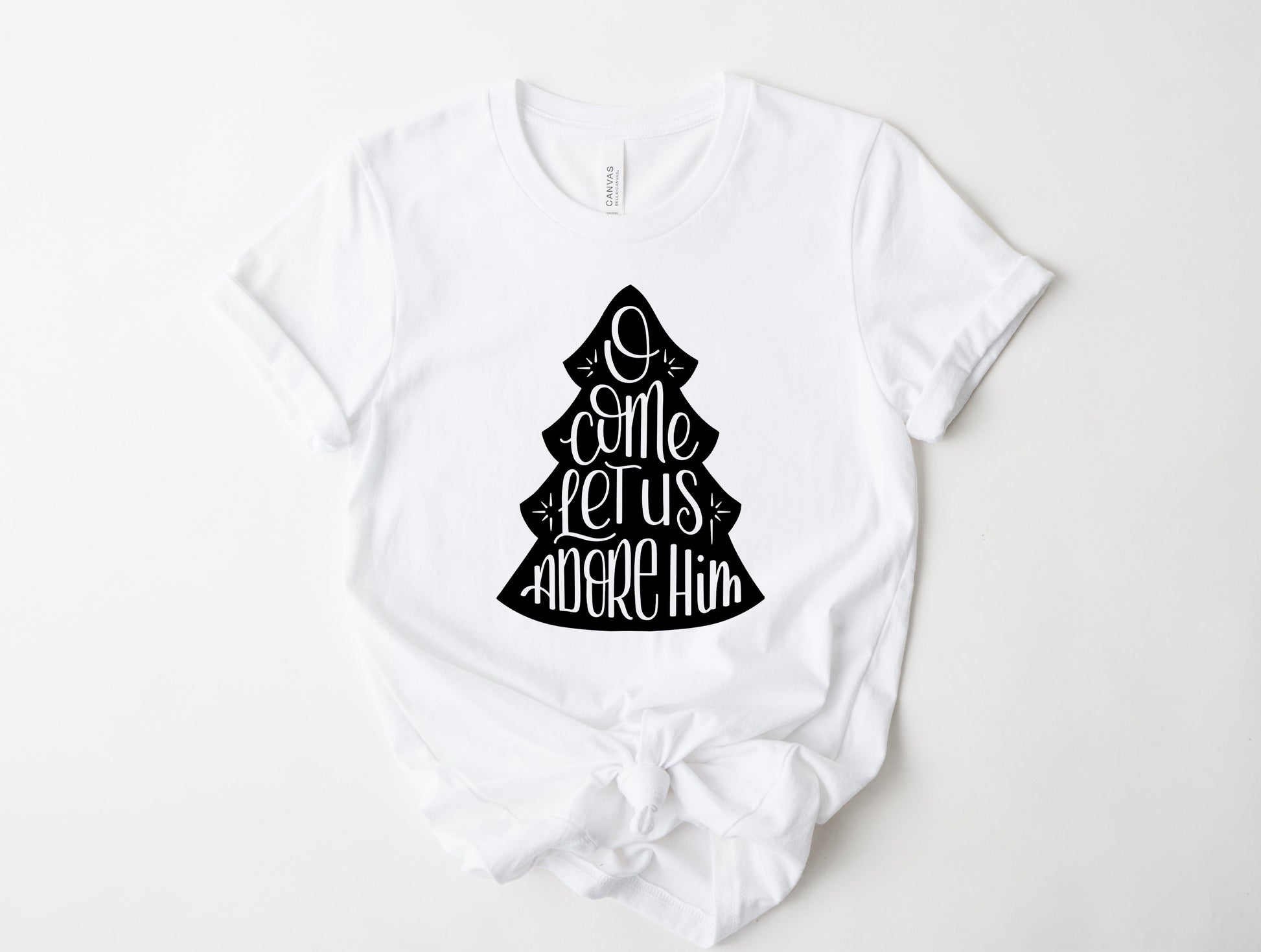 Wholesale O Come Let Us Adore Him Graphic Tee - Red Tee