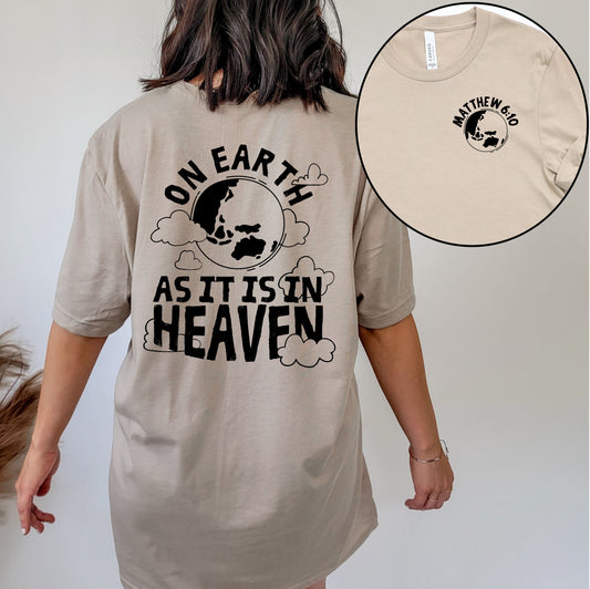 Wholesale On Earth Graphic Tee - Tan Tee