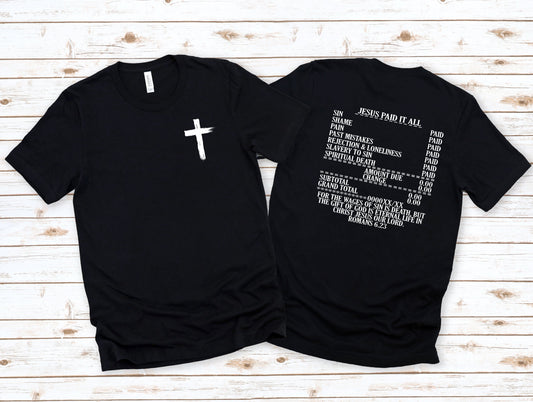 Wholesale Paid It All Graphic Tee - Black Tee