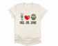 Wholesale Peace Love Brains Graphic Tee - White