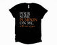 Wholesale Pour Some Pumpkin on Me Graphic Tee - Black Sweatshirt