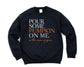 Wholesale Pour Some Pumpkin on Me Graphic Tee - Black