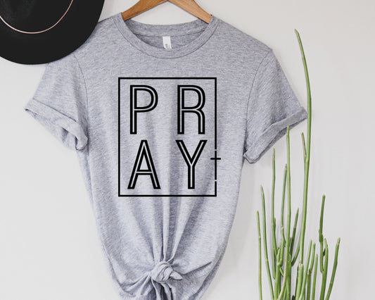 Wholesale Pray Graphic Tee - White