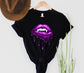 Wholesale Glitter Vampire Lips Graphic Tee - Red