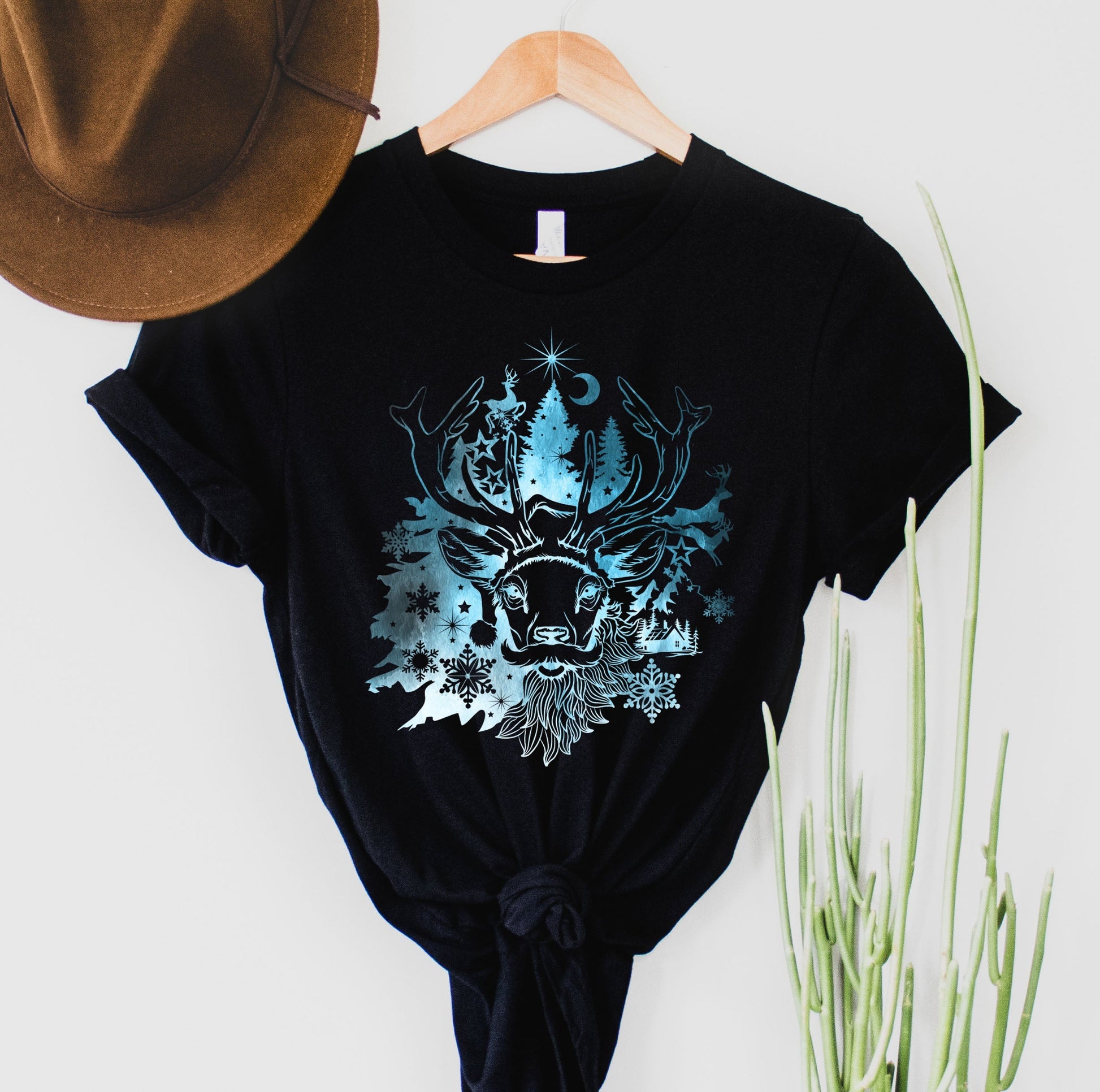 Wholesale Reindeer Graphic Tee - Black