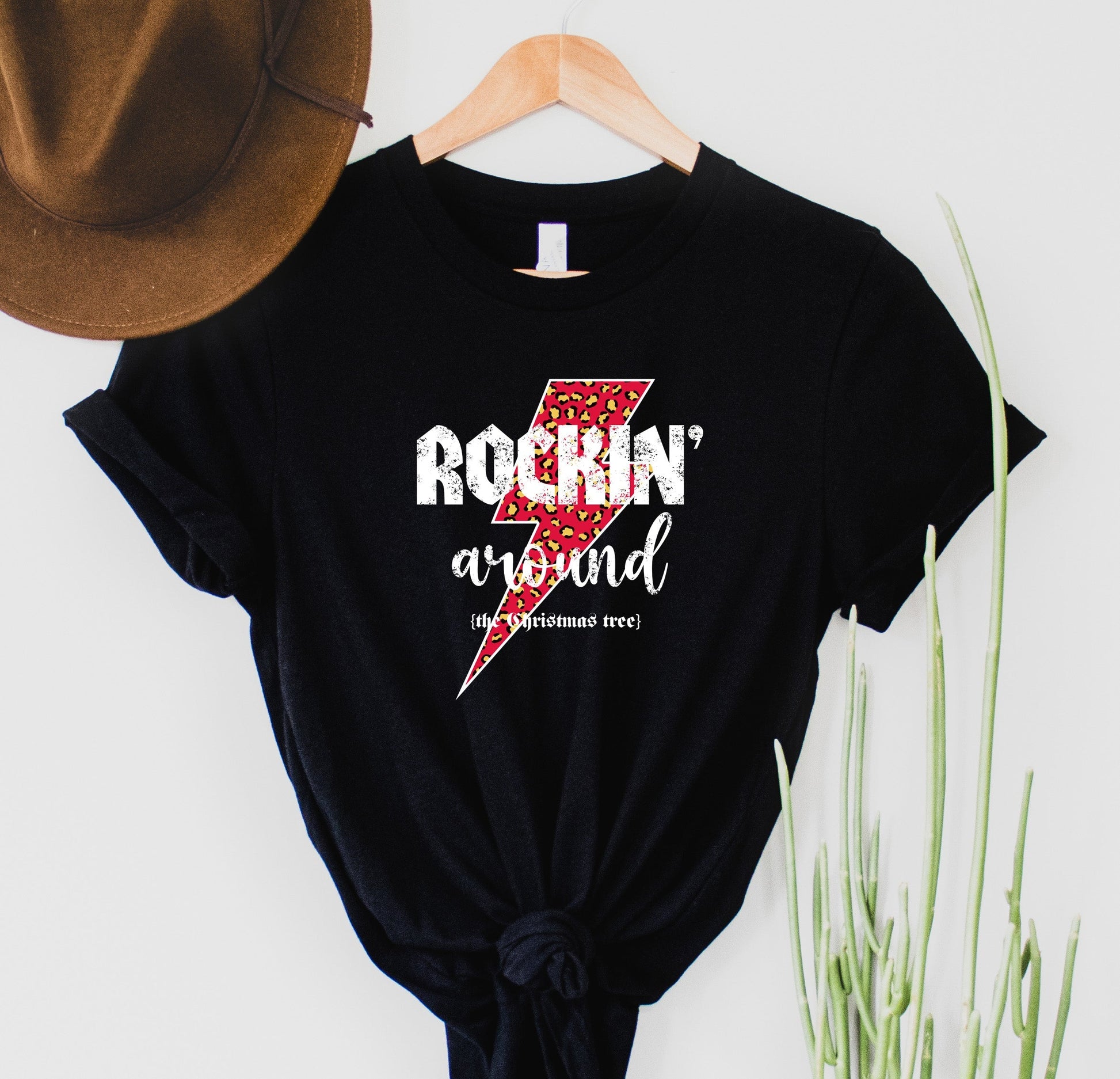 Wholesale Rockin' Around Graphic Tee - Heathered Forest