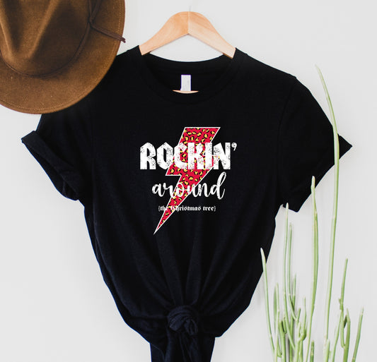 Wholesale Rockin' Around Graphic Tee - Heathered Forest