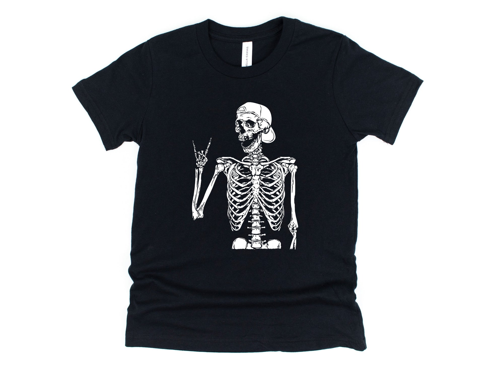 Wholesale Rock on Skelly Graphic Tee - Black