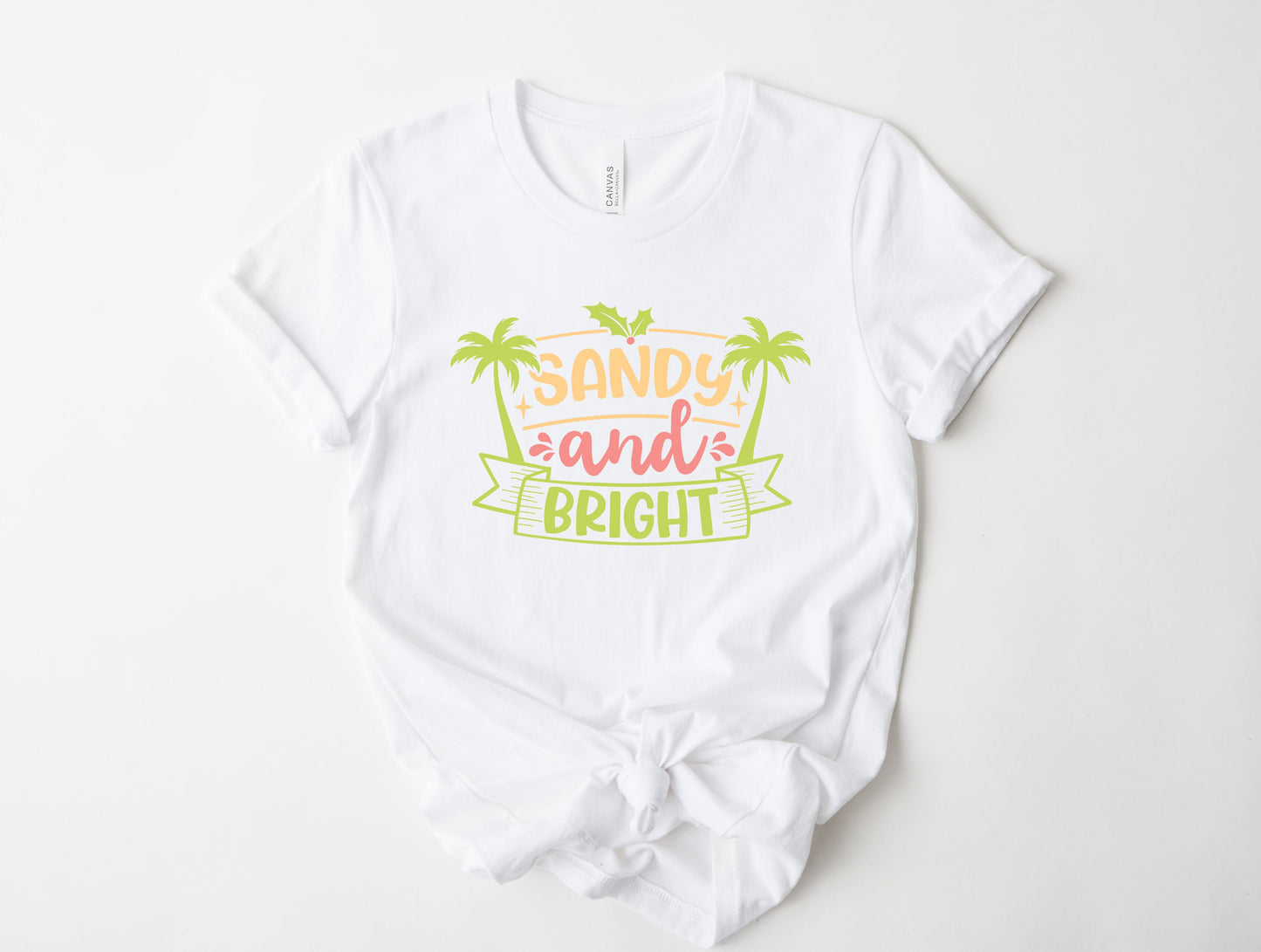 Wholesale Sandy and Bright Graphic Tee - White Tee