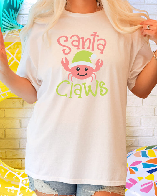 Wholesale Santa Claws Graphic Tee - Gildan Heather Red
