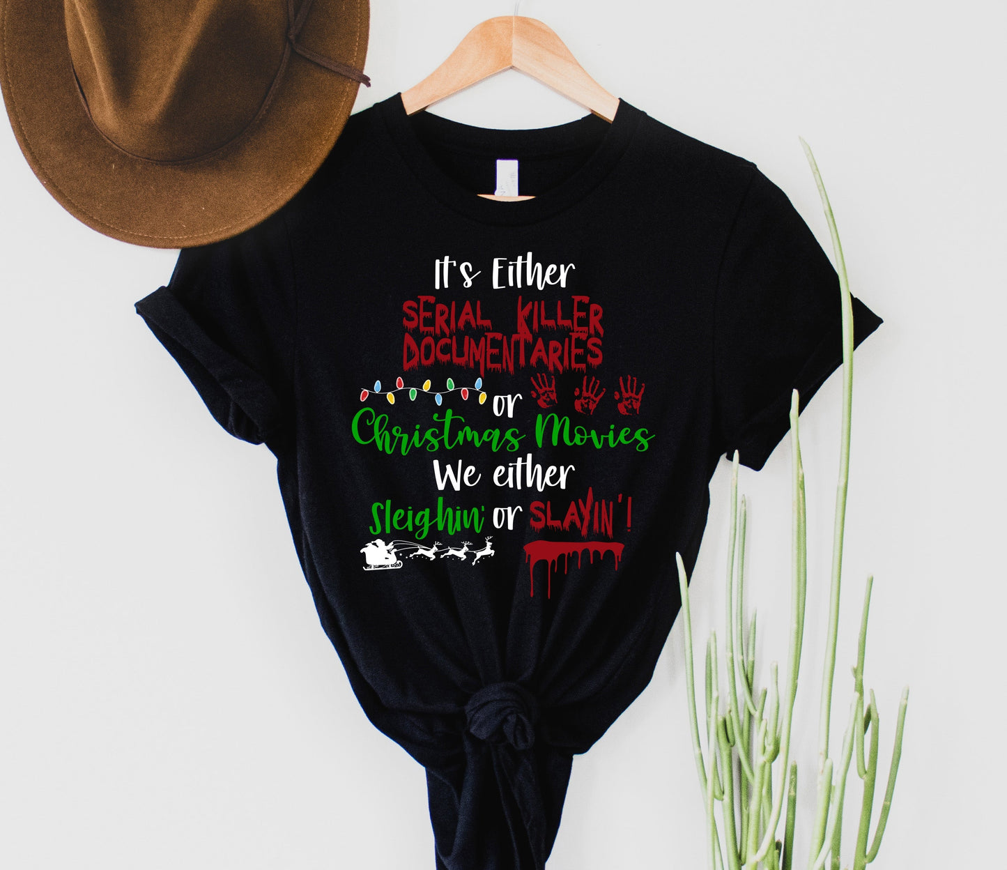 Wholesale Sleighin or Slayin Graphic Tee - White