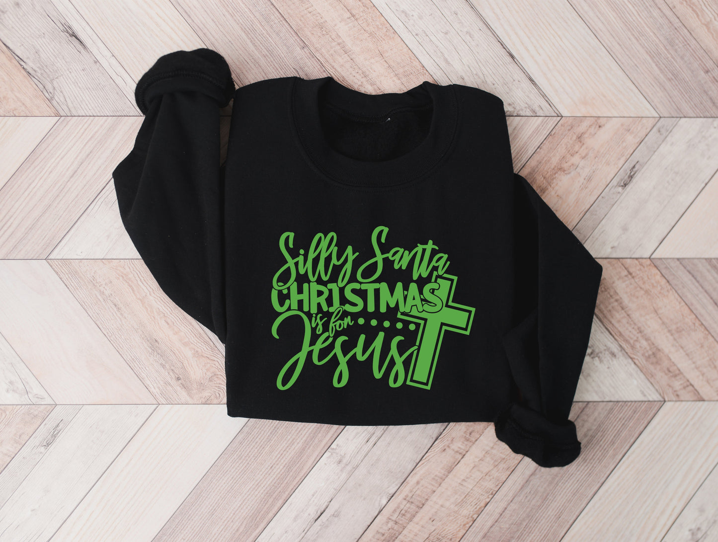 Wholesale Silly Santa Graphic Tee - Sand Sweatshirt