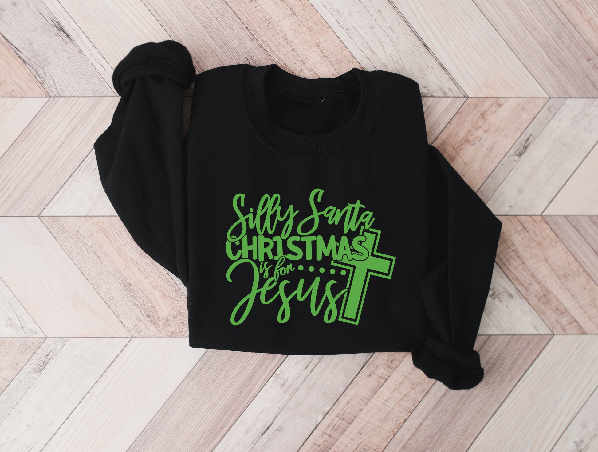 Wholesale Silly Santa Graphic Tee - Sand Sweatshirt
