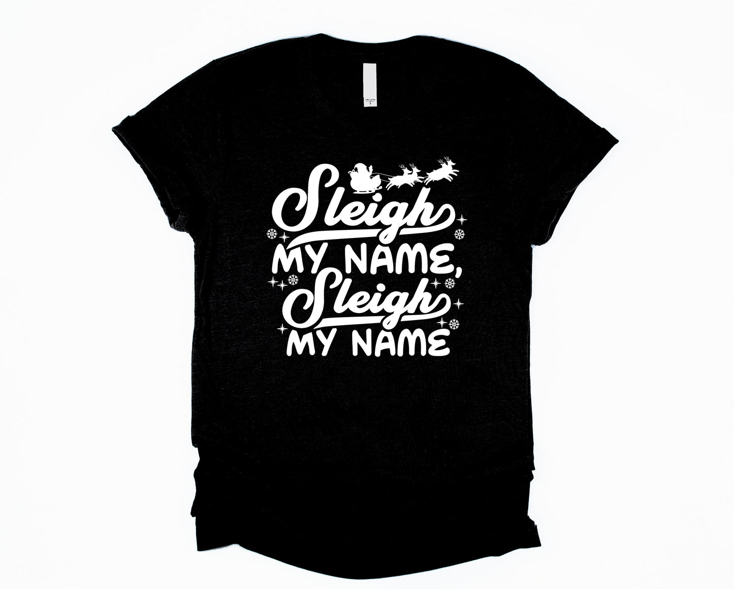 Wholesale Sleigh My Name Graphic Tee - Black