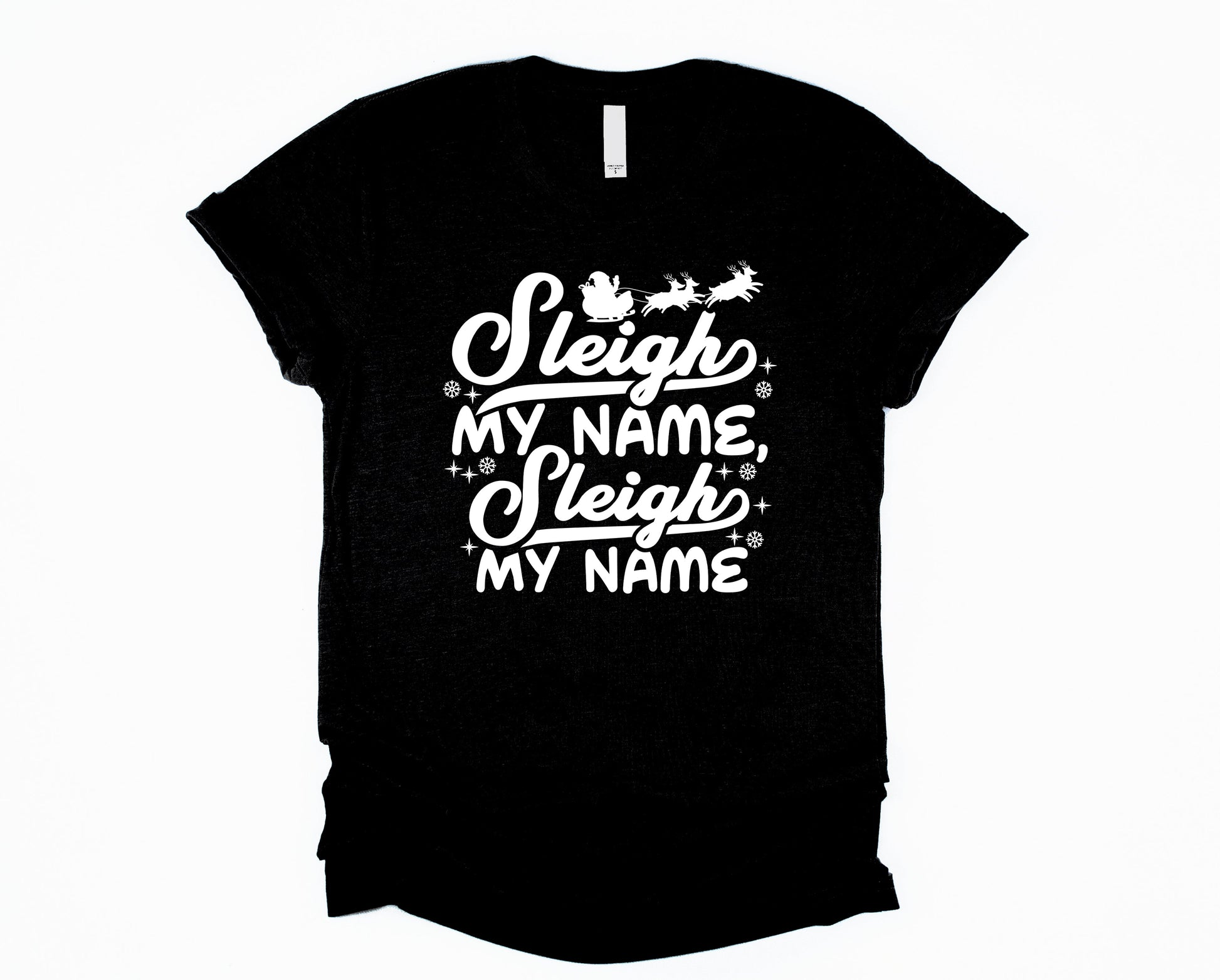Wholesale Sleigh My Name Graphic Tee - Black