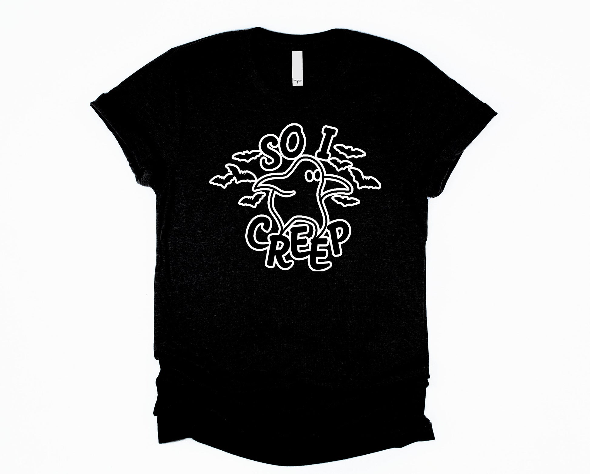 Wholesale So I Creep halloween Graphic Tee - White