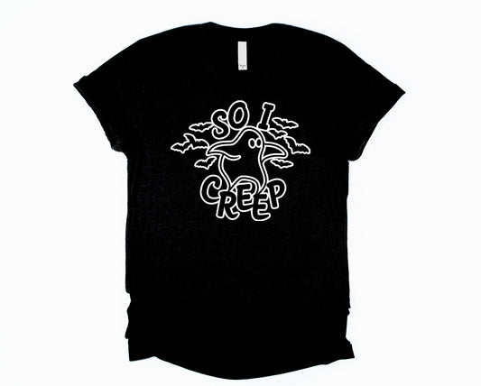 Wholesale So I Creep halloween Graphic Tee - White