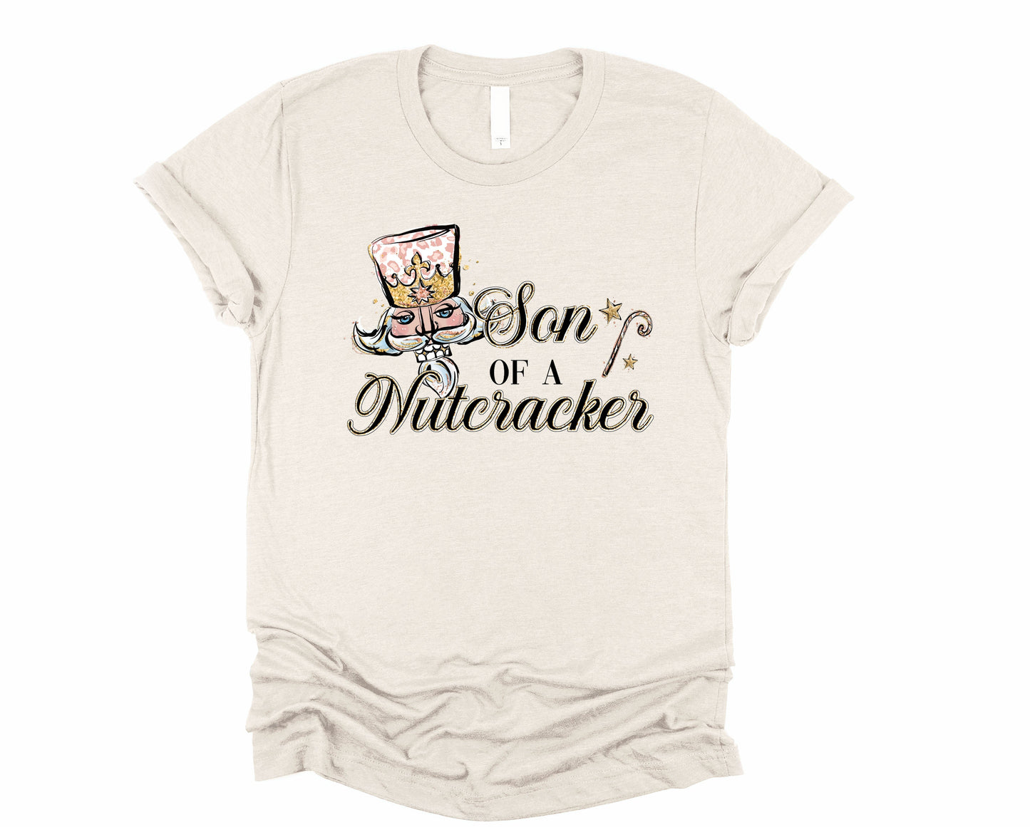 Wholesale Son of a Nutcracker Graphic Tee - Heather Sand