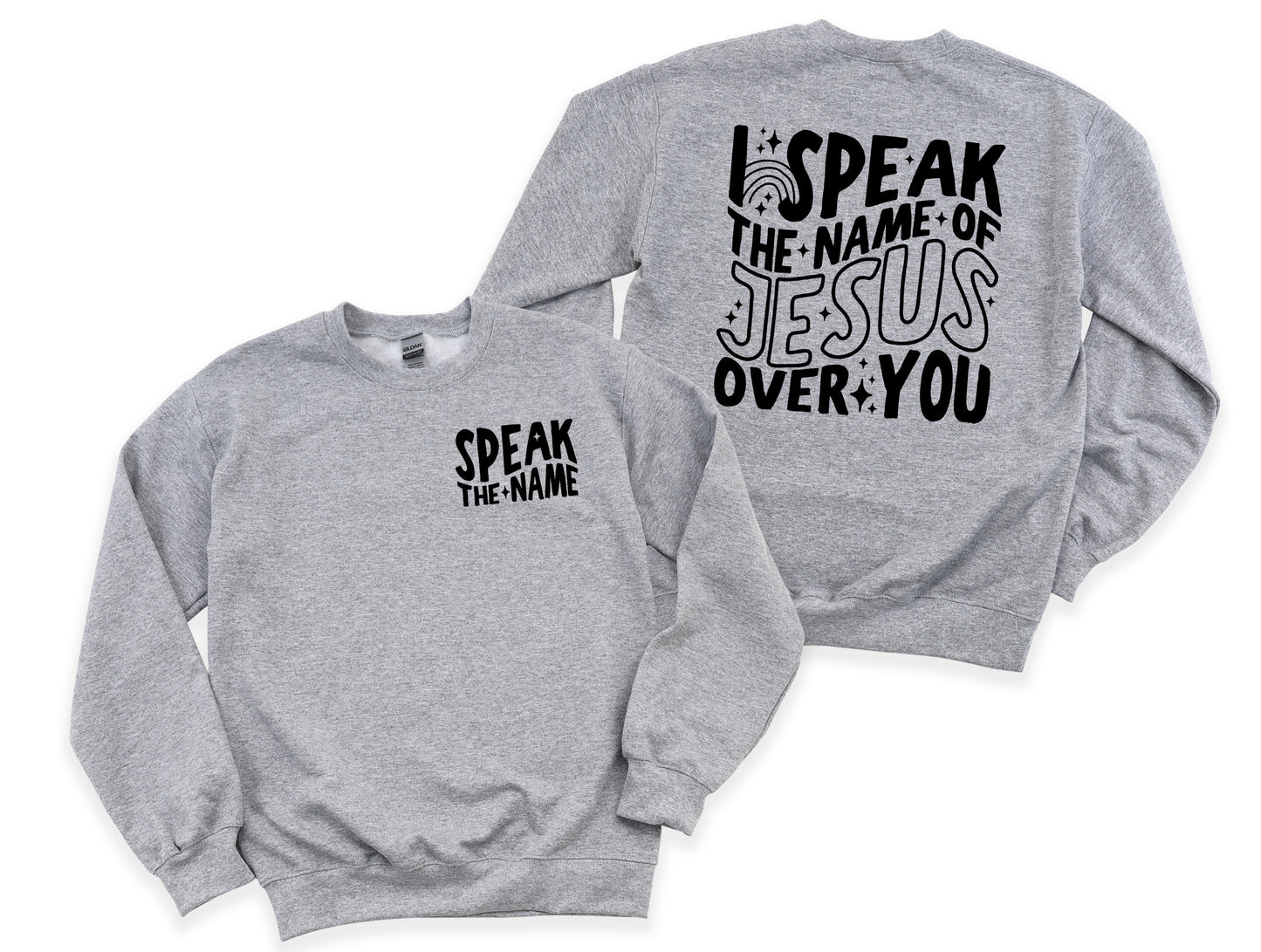Wholesale Speak the Name - Grey Sweatshirt