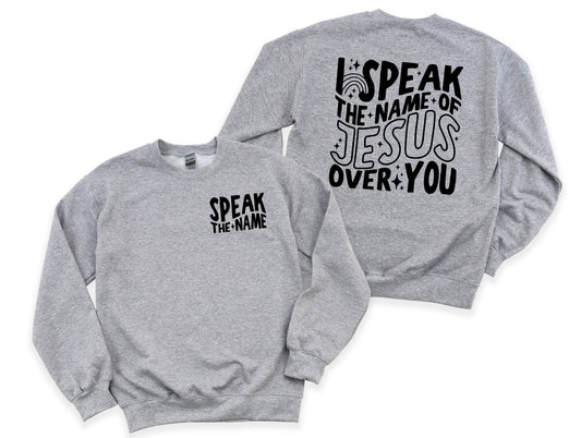 Wholesale Speak the Name - Grey Sweatshirt