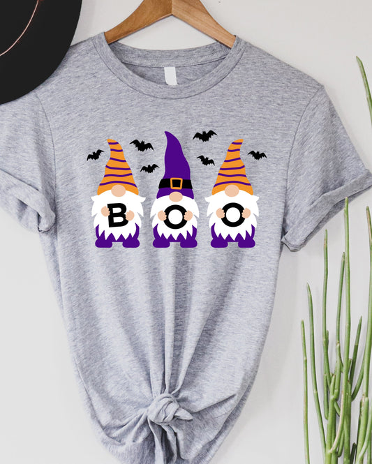 Wholesale Spooky Gnomes Graphic Tee - Grey