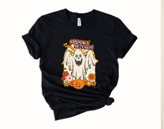 Wholesale Spooky Season Graphic Tee - Black