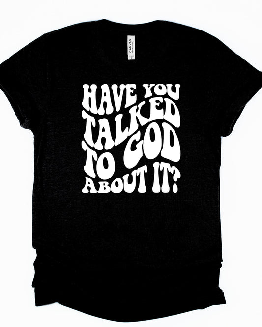 Wholesale Talked to God Graphic Tee - White