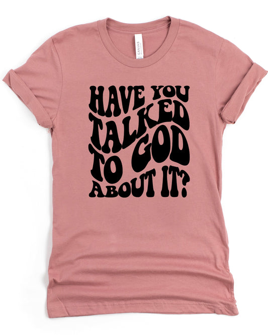 Wholesale Talked to God Graphic Tee - Mauve