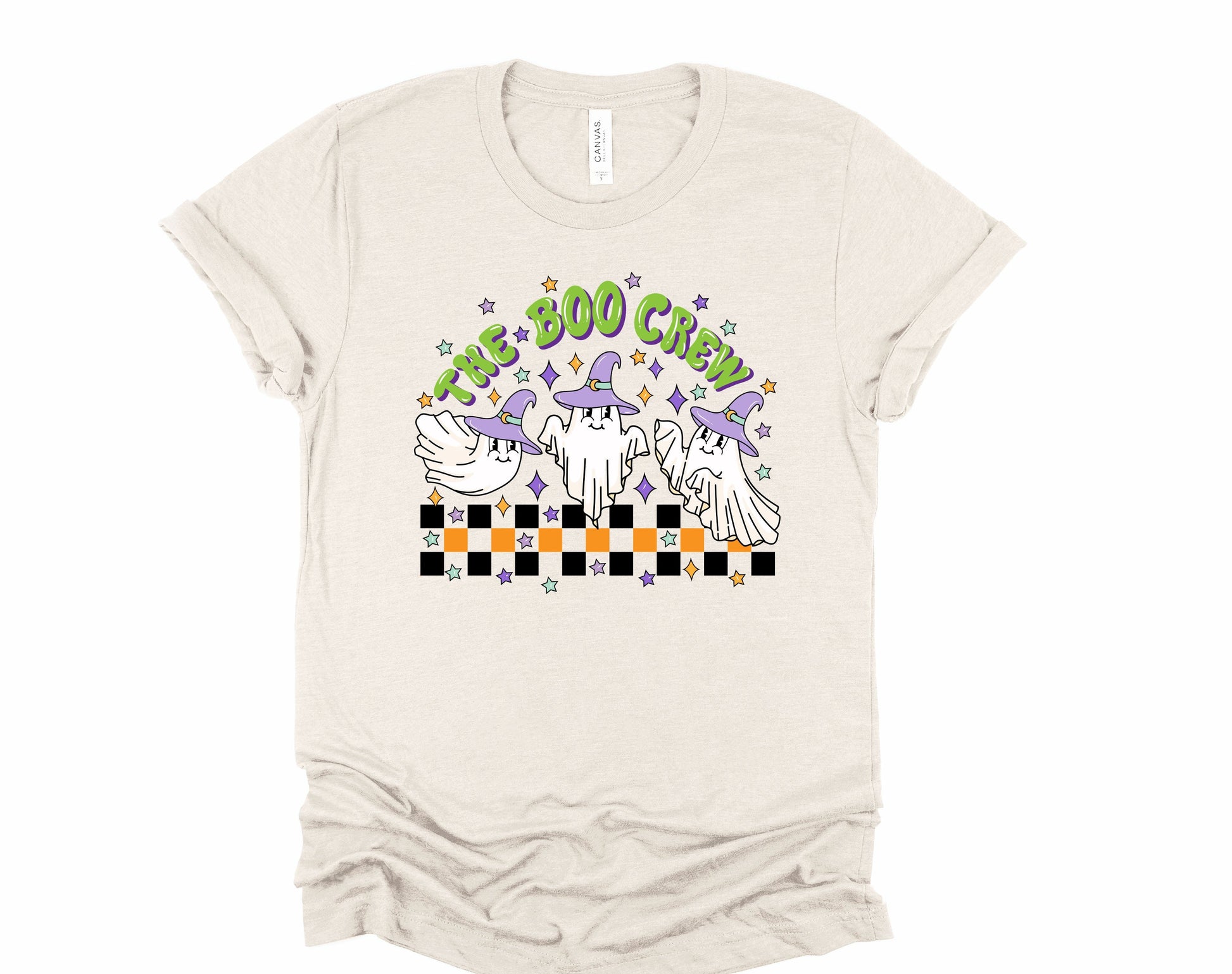 Wholesale The Boo Crew Graphic Tee - Orange/Autumn