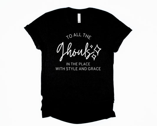 Wholesale To all the Ghouls Graphic Tee - Chestnut