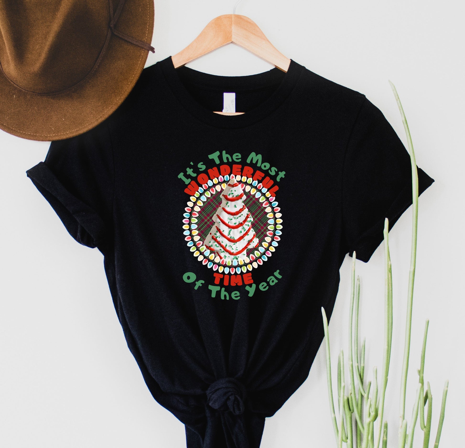 Wholesale Most Wonderful Christmas Trees Graphic Tee - Heathered Sand