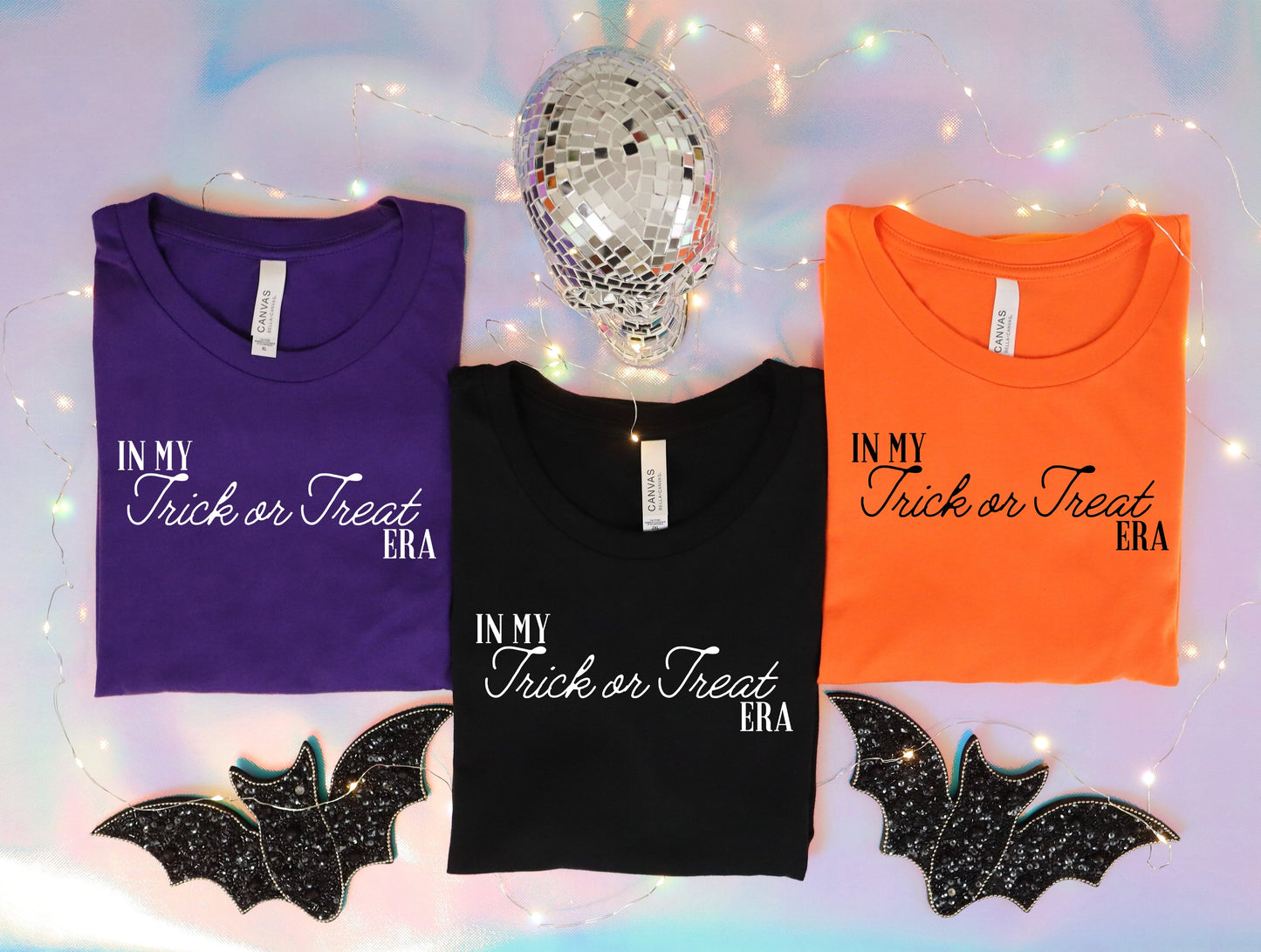 Wholesale Trick or Treat Era Graphic Tee - Purple