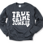 Wholesale True Crime Junkie Graphic Tee - Red Sweatshirt