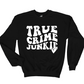 Wholesale True Crime Junkie Graphic Tee - Black Tee