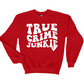Wholesale True Crime Junkie Graphic Tee - Heather Charcoal Tee