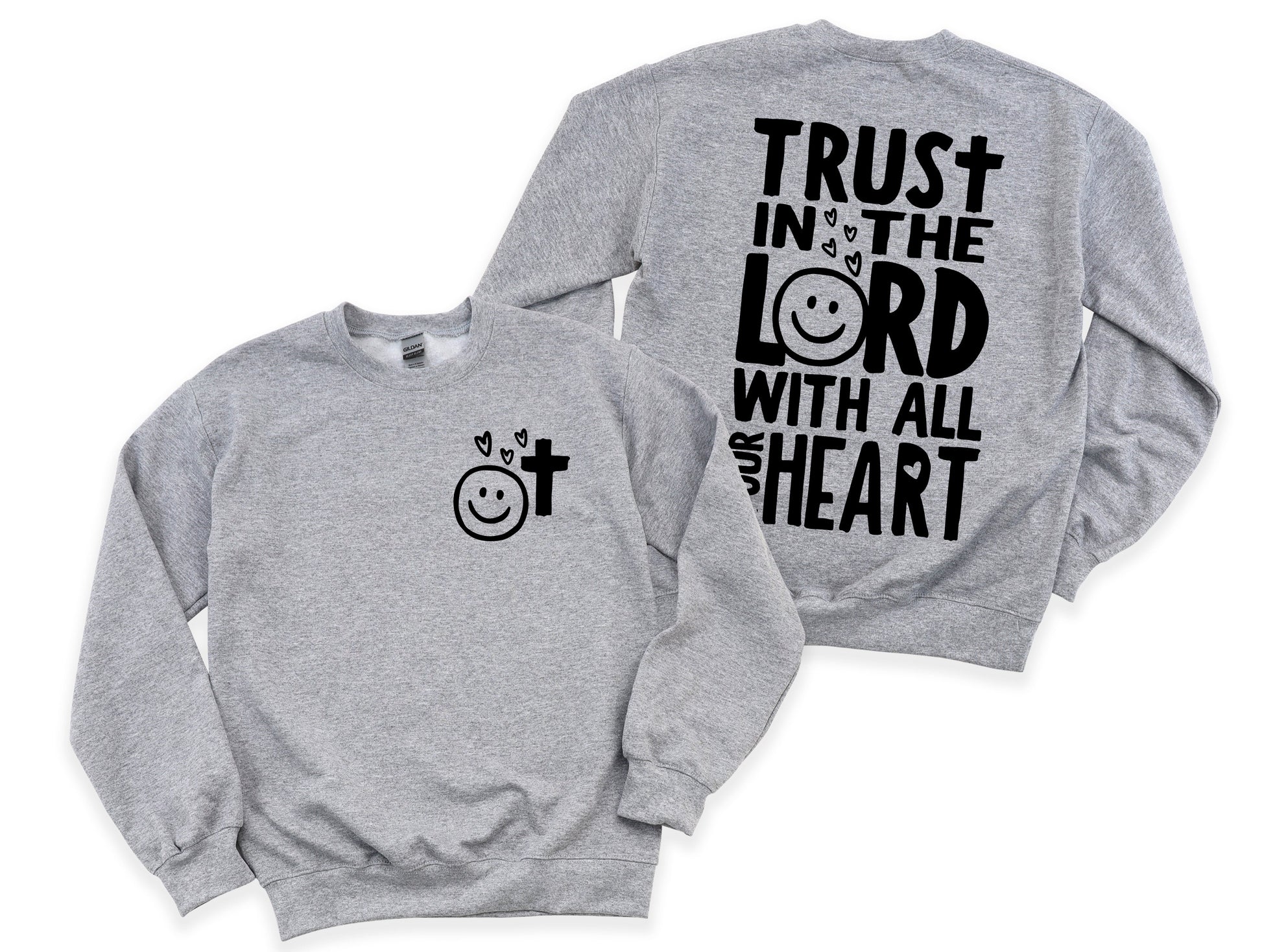Wholesale Trust in the Lord Graphic Tee - Grey tee
