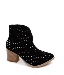  Twilight Studded Heeled Ankle Boot in Black