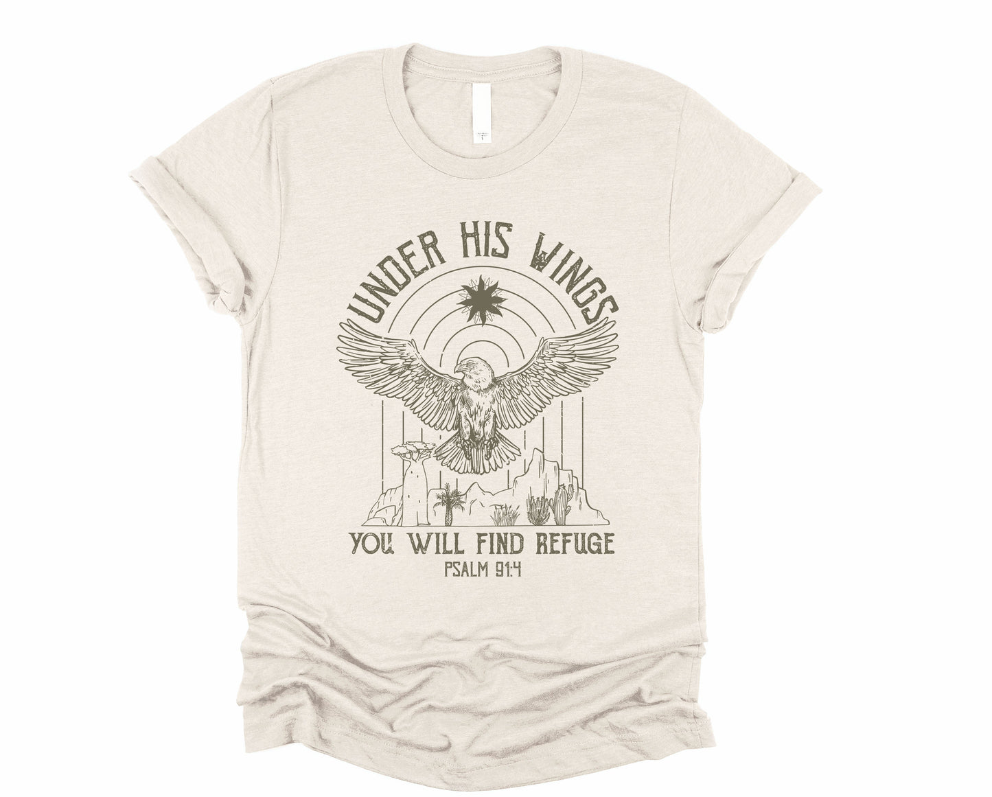 Wholesale Under His Wings Graphic Tee - Black