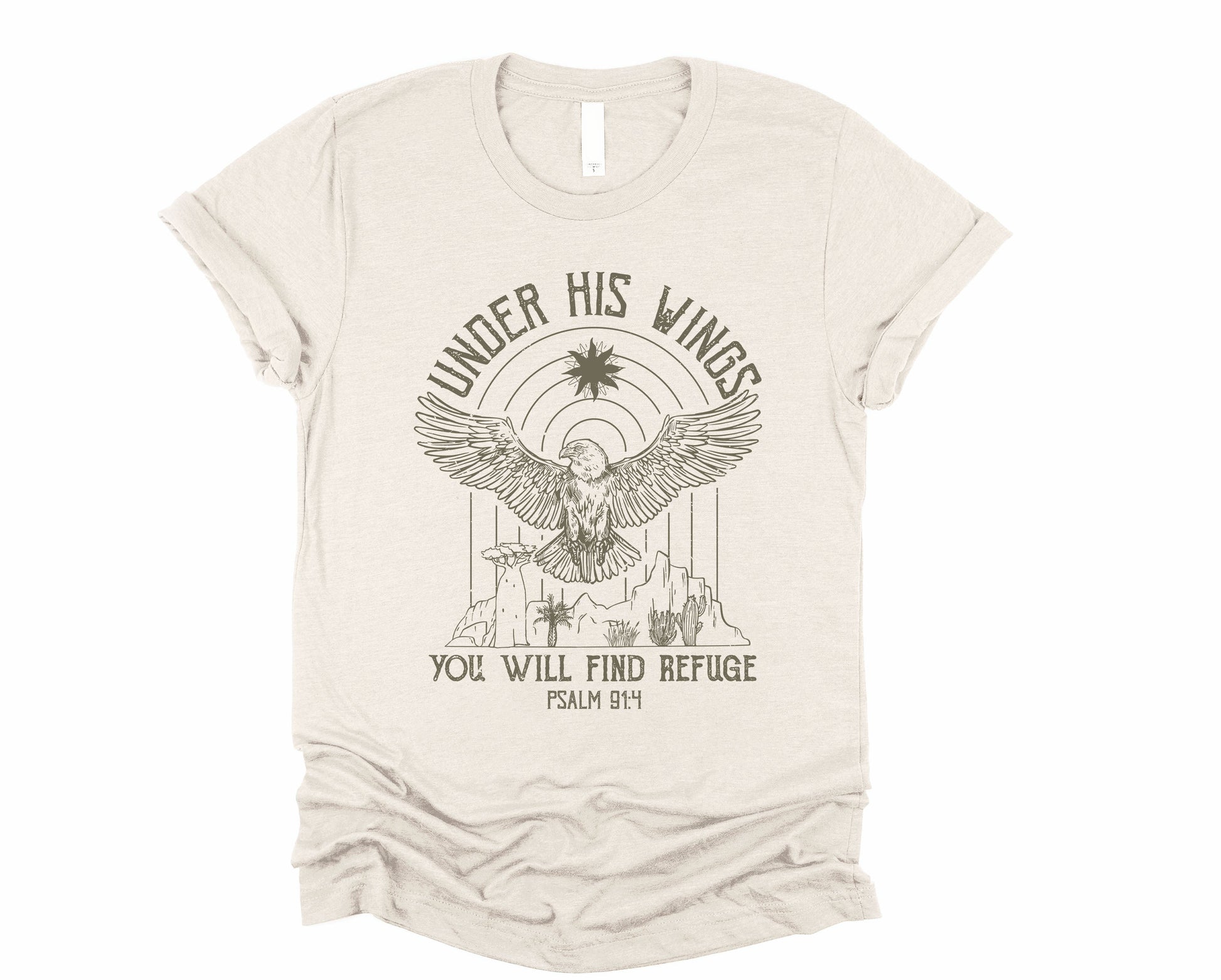 Wholesale Under His Wings Graphic Tee - Black