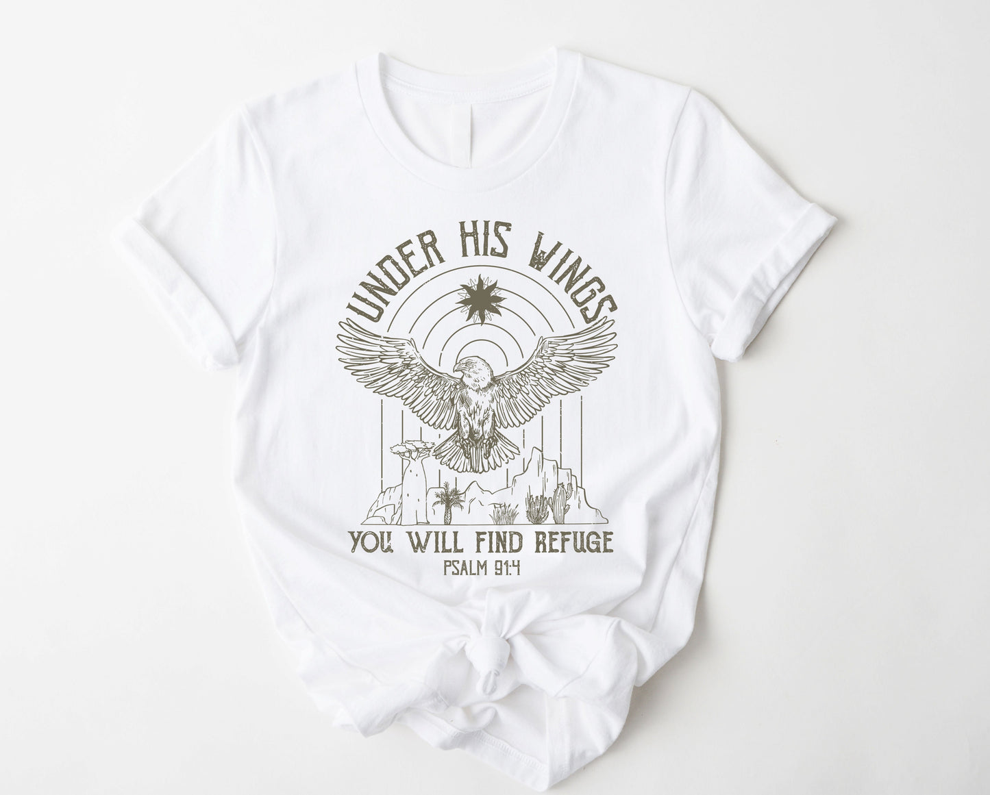 Wholesale Under His Wings Graphic Tee - White