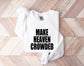 Wholesale Varsity Make Heaven Crowded Graphic Tee - White Sweatshirt