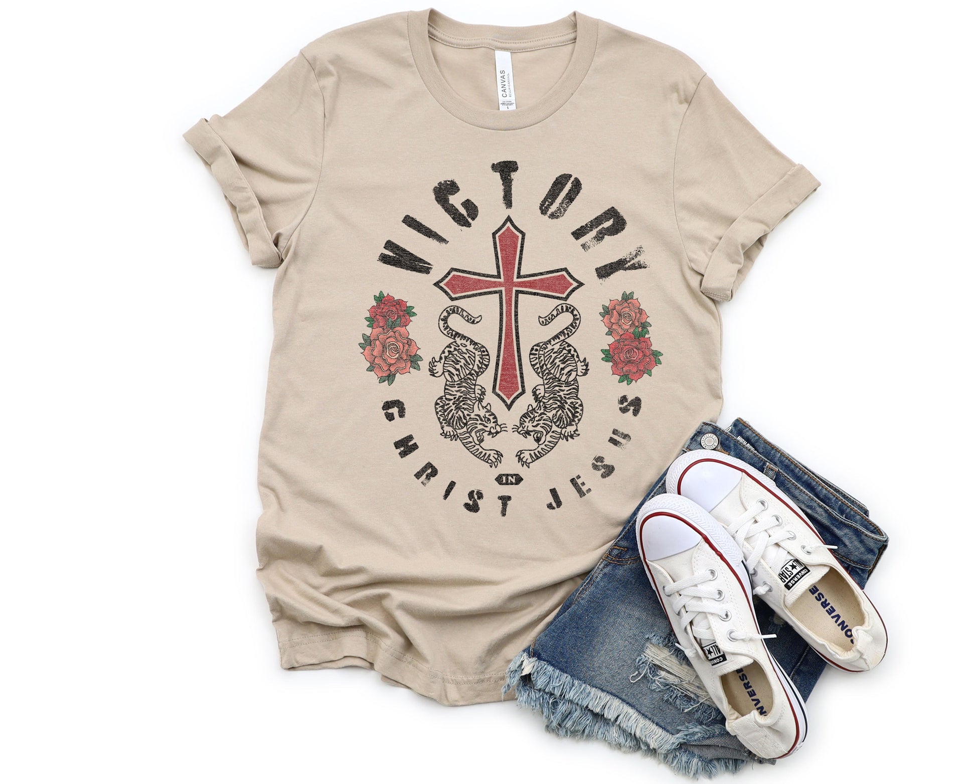 Wholesale Victory Graphic Tee - Grey