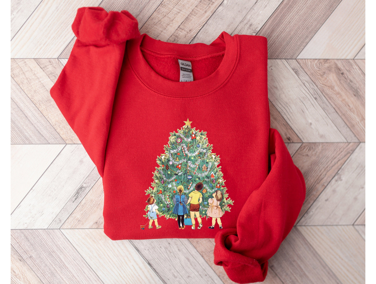 Wholesale Vintage Christmas Tree Graphic Tee - Tan Tee