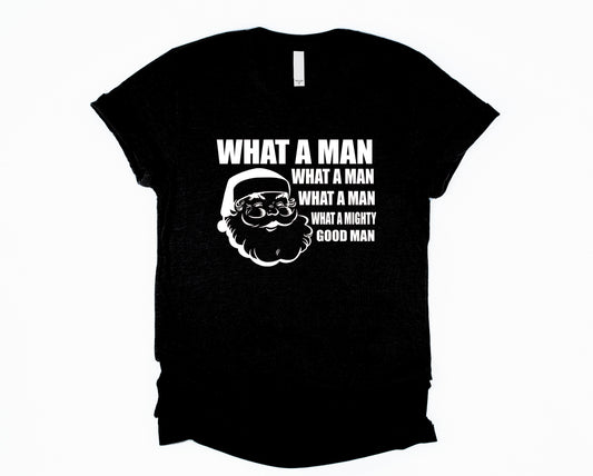 Wholesale What a Man Graphic Tee - Black