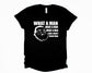 Wholesale What a Man Graphic Tee - Black