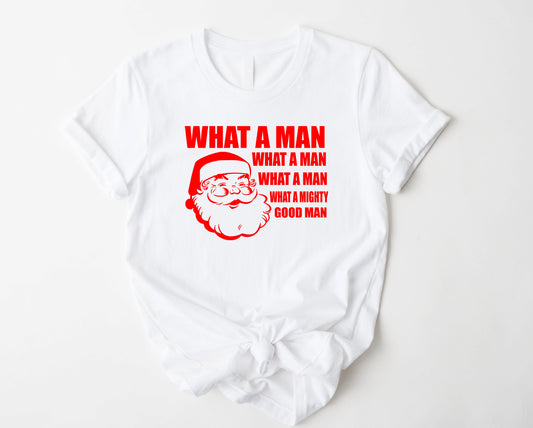 Wholesale What a Man Graphic Tee - White